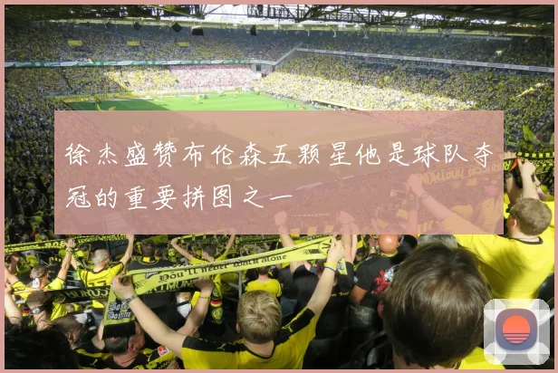 徐杰盛赞布伦森五颗星他是球队夺冠的重要拼图之一